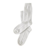 Matouk Cashmere Socks - Sea Salt Neutral 100% Cashmere Slipper Sleep Socks with Heart Motif