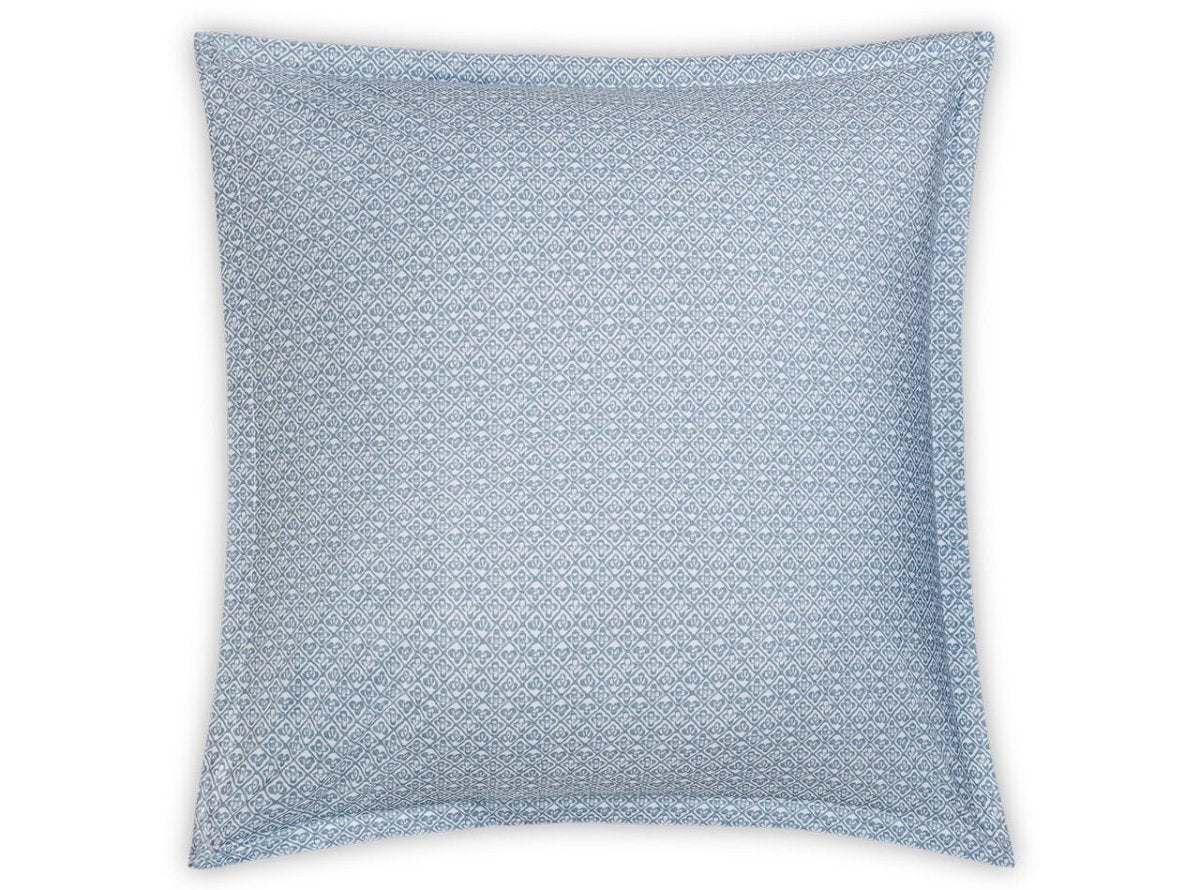 Euro Square Sham - Matouk Schumacher Catarina Hazy Blue Bedding at Fig Linens and Home