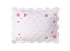 Baby Pillow - Celine Hearts Mini Pillow with Scallop by Matouk at Fig Linens and Home - Pink
