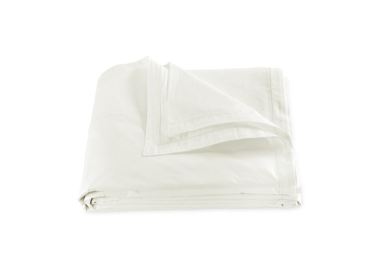 Matouk Ceylon Satin Stitch Ivory Duvet Cover