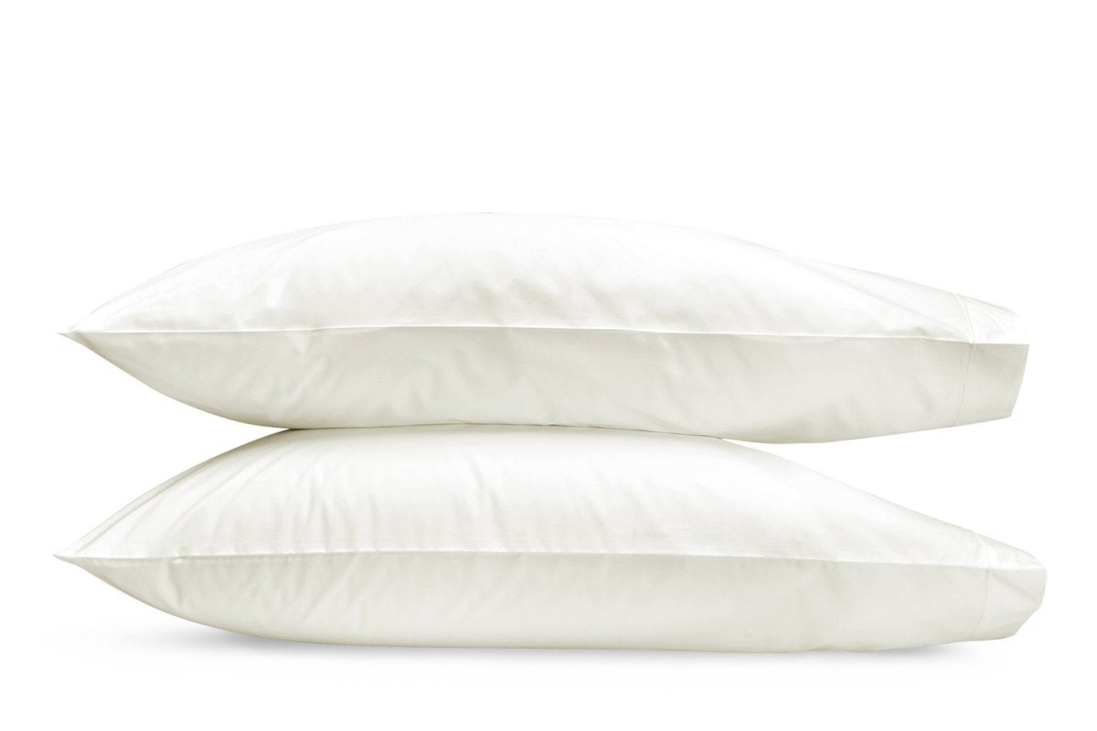 Matouk Ceylon Satin Stitch Ivory Pillowcases | Fig Linens