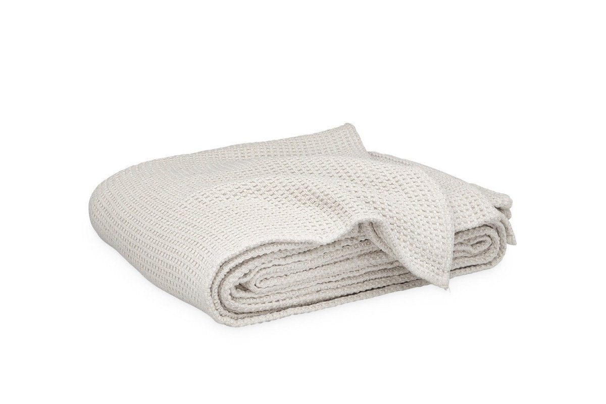 Chatham Silver Cotton Blanket | Matouk at Fig Linens