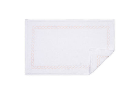 Bath Rug in Blush Pink -  Matouk Classic Chain Small Rug at Fig Linens and Home