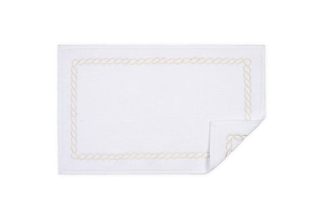 Bath Rug in Ivory -  Matouk Classic Chain Small Rug at Fig Linens and Home