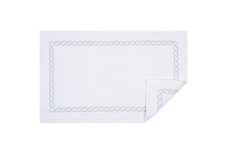 Bath Rug in Light Blue -  Matouk Classic Chain Small Rug at Fig Linens and Home