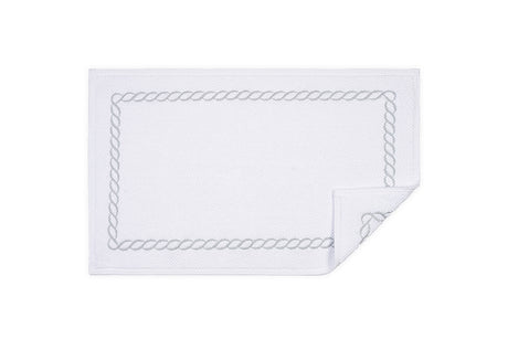 Bath Rug in Silver -  Matouk Classic Chain Small Rug at Fig Linens and Home