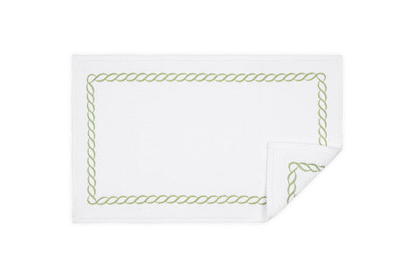 Bath Rug in Spring Green -  Matouk Classic Chain Small Rug at Fig Linens and Home