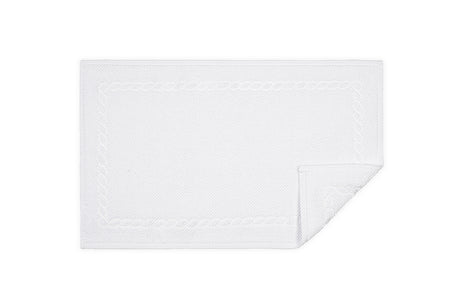 Bath Rug in White -  Matouk Classic Chain Small Rug at Fig Linens and Home