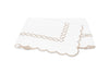 Duvet Cover - Matouk Classic Chain Scallop Hazy Blue Linens & Bedding at Fig Linens and Home
