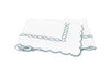 Flat Sheet - Matouk Classic Chain Scallop Hazy Blue Linens & Bedding at Fig Linens and Home
