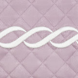 Matouk Classic Chain Scallop Matelasse Swatch Deep Lilac and Bone  | Matouk at Fig Linens and Home