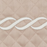 Matouk Classic Chain Scallop Matelasse Swatch Dune and Bone  | Matouk at Fig Linens and Home