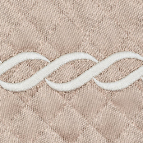 Matouk Classic Chain Scallop Matelasse Swatch Dune and Bone  | Matouk at Fig Linens and Home