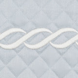 Matouk Classic Chain Scallop Matelasse Swatch Pool and Bone  | Matouk at Fig Linens and Home