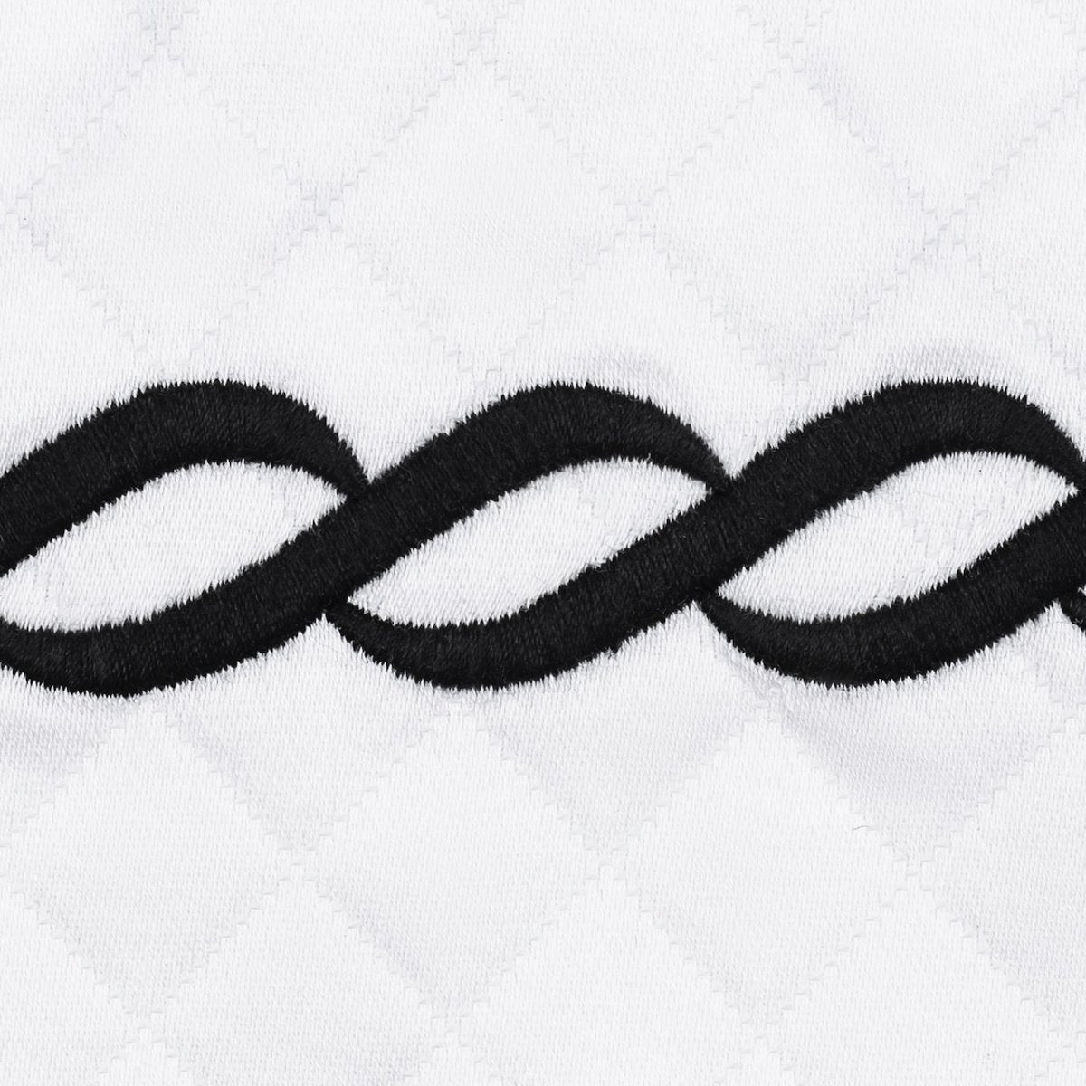 Matouk Classic Chain Scallop Matelasse Swatch Black  | Matouk at Fig Linens and Home