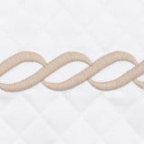 Matouk Classic Chain Scallop Matelasse Swatch  Dune  | Matouk at Fig Linens and Home