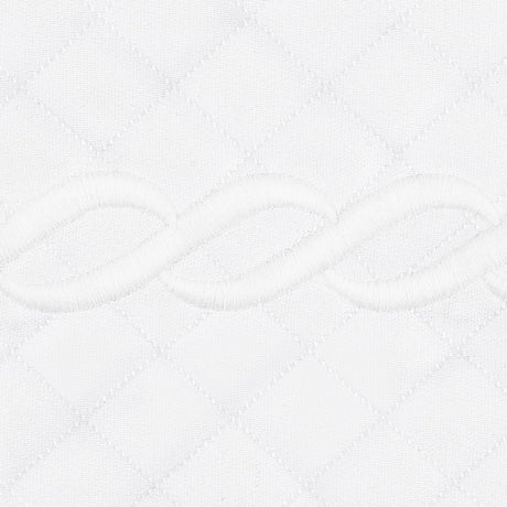 Matouk Classic Chain Scallop Matelasse Swatch White  | Matouk at Fig Linens and Home