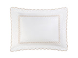 Matouk Classic Chain Scallop Matelasse Sham dune  | Matouk at Fig Linens and Home