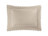 Matouk Classic Chain Scallop Matelasse Sham Dune and Bone  | Matouk at Fig Linens and Home