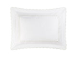 Matouk Classic Chain Scallop Matelasse Sham white  | Matouk at Fig Linens and Home