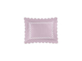 Matouk Classic Chain Scallop Matelasse boudoir sham Deep Lilac and Bone  | Matouk at Fig Linens and Home