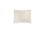 Matouk Classic Chain Scallop Matelasse boudoir sham Ivory and White  | Matouk at Fig Linens and Home