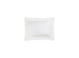 Matouk Classic Chain Scallop Matelasse boudoir sham white  | Matouk at Fig Linens and Home