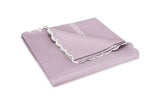 Matouk Classic Chain Scallop Matelasse coverlet Deep Lilac and Bone  | Matouk at Fig Linens and Home