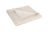 Matouk Classic Chain Scallop Matelasse coverlet Ivory and White  | Matouk at Fig Linens and Home