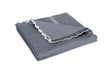 Matouk Classic Chain Scallop Matelasse coverlet Steel Blue and Bone  | Matouk at Fig Linens and Home