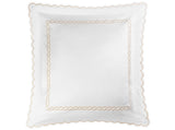 Matouk Classic Chain Scallop Matelasse euro sham dune  | Matouk at Fig Linens and Home