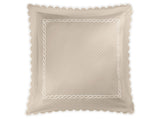 Matouk Classic Chain Scallop Matelasse euro sham Dune and Bone  | Matouk at Fig Linens and Home