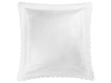 Matouk Classic Chain Scallop Matelasse euro sham white  | Matouk at Fig Linens and Home