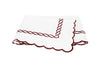 Flat Sheet - Matouk Classic Chain Scallop Red Linens & Bedding at Fig Linens and Home