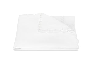 Duvet Cover - Matouk Classic Chain Scallop White Linens & Bedding at Fig Linens and Home