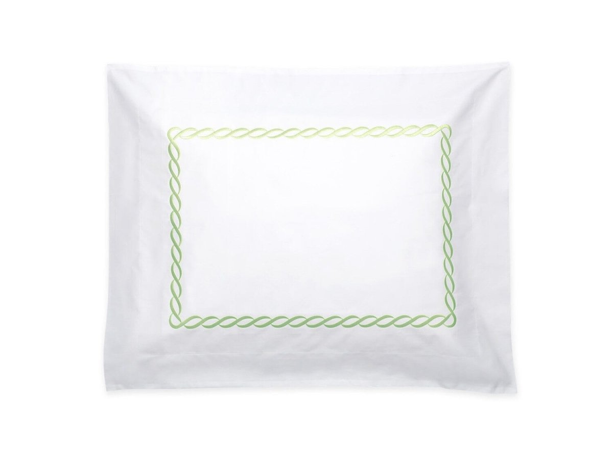 Matouk Classic Chain Spring Green Pillow Sham | Fig Linens and Home