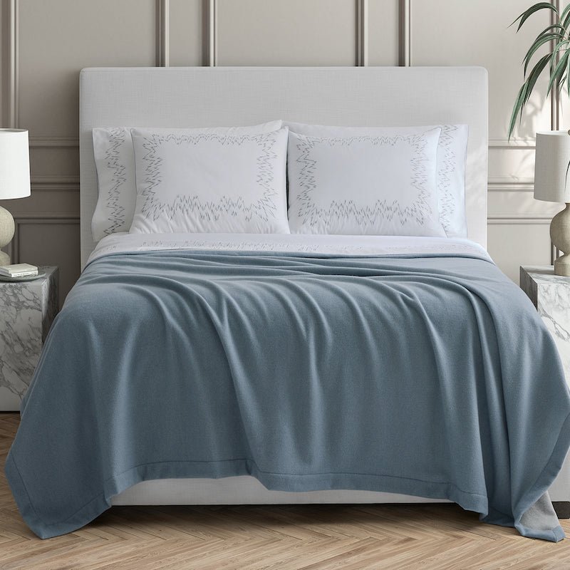 Matouk Blanket - Wool - Cosmo Blankets at Fig Linens and Home