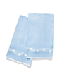 Powder Room Guest Towels - Matouk Daphne Linen Azure Blue Set of 2 Fingertip Towels