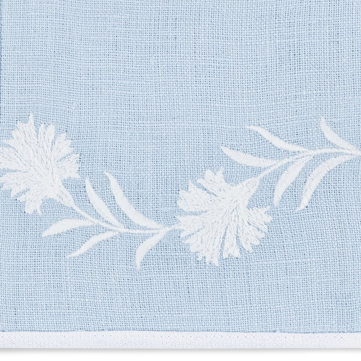 Swatch of Matouk Daphne Linen Ice Blue Set of 2 Guest Towels at Fig Linens and Home