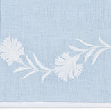 Swatch of Matouk Daphne Linen Ice Blue Set of 2 Guest Towels at Fig Linens and Home
