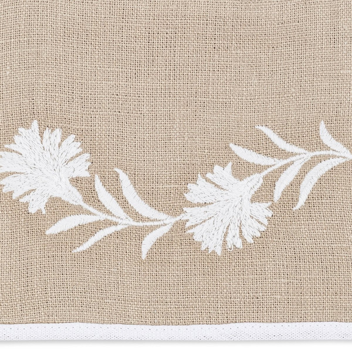 Swatch of Matouk Daphne Linen Oat Set of 2 Guest Towels at Fig Linens and Home