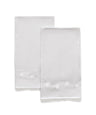 Powder Room Guest Towels - Matouk Daphne Linen Quartz Set of 2 Fingertip Towels