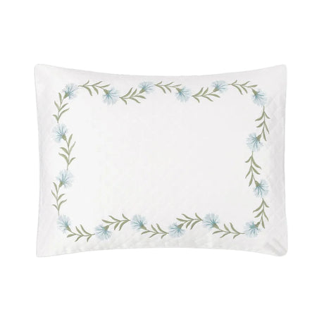 Daphne Matelassé in Bluebell |  Matouk Boudoir Sham at Fig Linens and Home