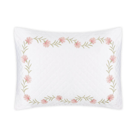 Daphne Matelassé in Peony Pink |  Matouk Boudoir Sham at Fig Linens and Home