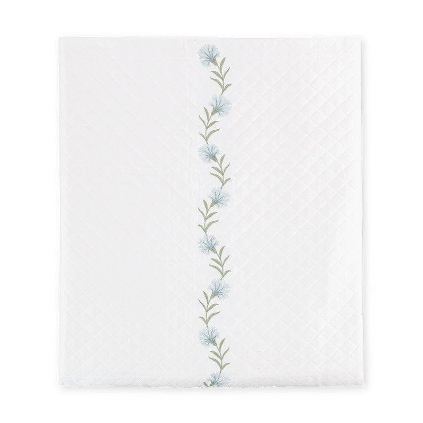 Daphne Matelassé in Bluebell |  Matouk Coverlet at Fig Linens and Home