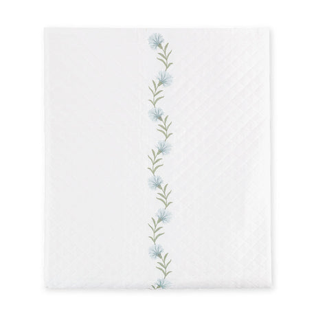 Daphne Matelassé in Bluebell |  Matouk Coverlet at Fig Linens and Home