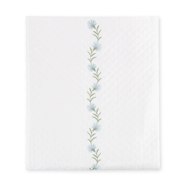 Daphne Matelassé in Bluebell |  Matouk Coverlet at Fig Linens and Home