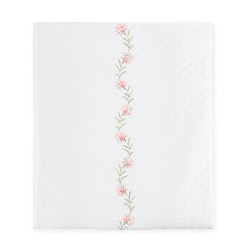 Daphne Matelassé in Peony Pink |  Matouk Coverlet at Fig Linens and Home