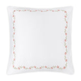 Daphne Matelassé in Peony Pink |  Matouk Euro Sham at Fig Linens and Home