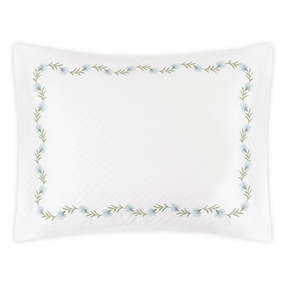 Daphne Matelassé in Bluebell |  Matouk Pillow Sham at Fig Linens and Home